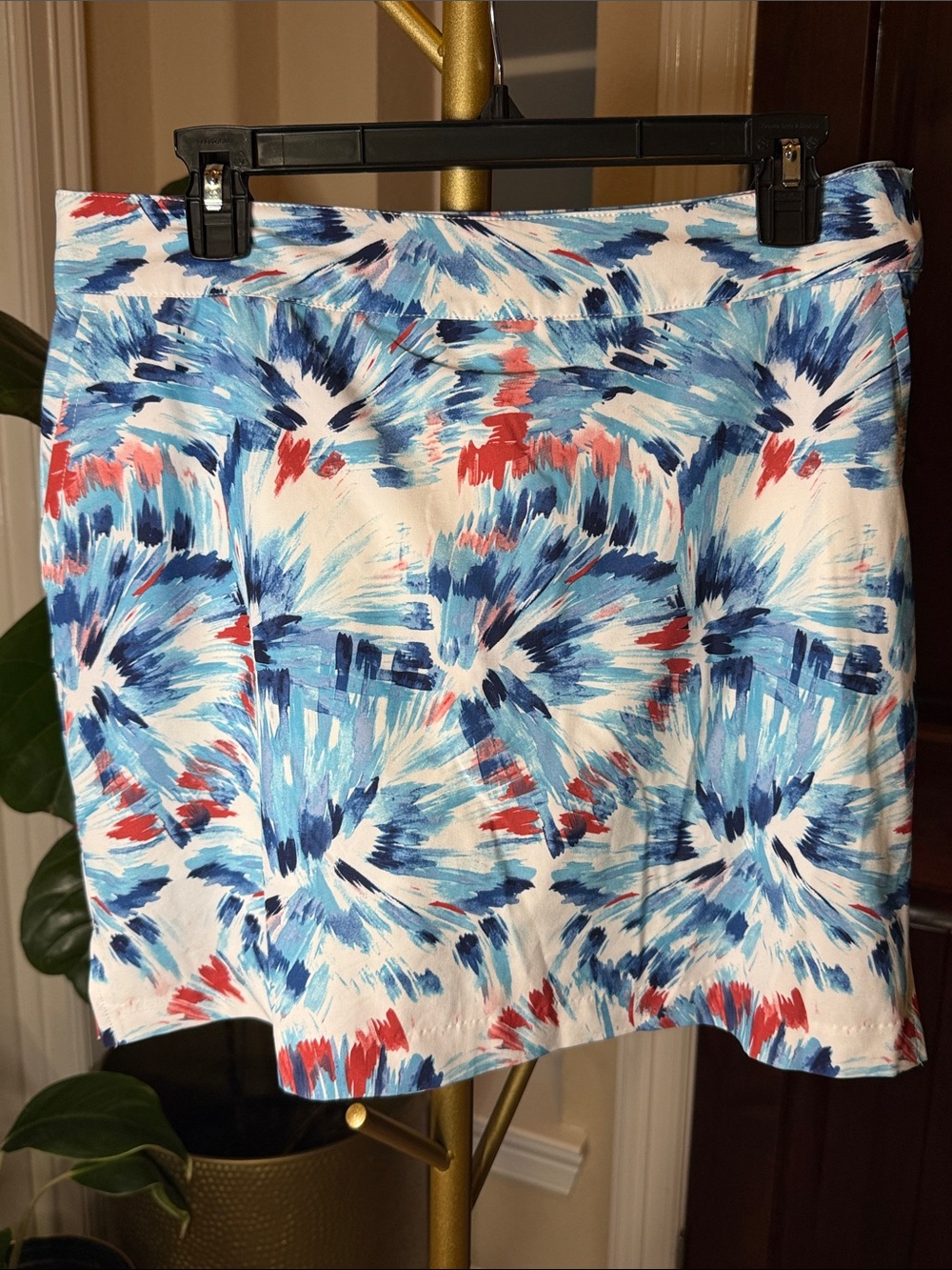 Izod Golf Abstract fireworks, geometric watercolor, Tennis, Pickleball Size 4